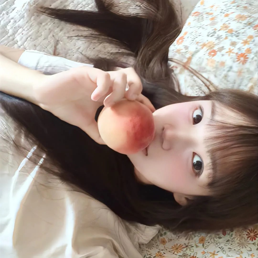 与一位女士合影